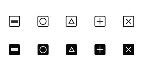icons set Button board on Game Console Joystick. © Sukri