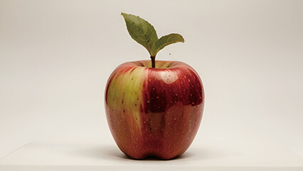 image of a fresh apple on a white background