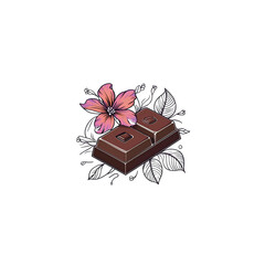 flower and chocolate logo