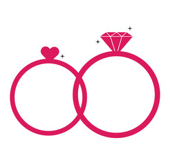 engagement rings vector icon. white background. EPS 10 