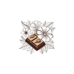 flower and chocolate logo