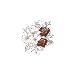 flower and chocolate logo