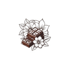 flower and chocolate logo