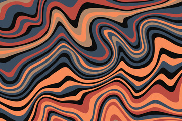 Abstract psychedelic groovy background. Vector illustration.