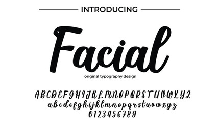 Facial – Modern Handwritten Script Font for Beauty & Skincare Branding