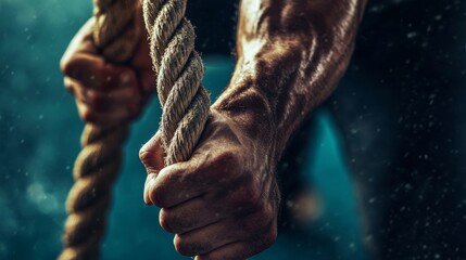 A rope for tricep exercises.
