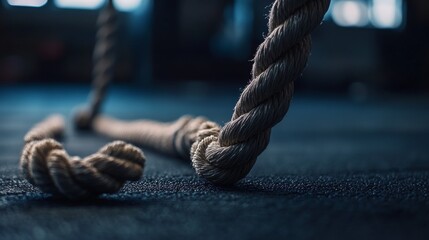 Fototapeta premium A rope for tricep exercises. 