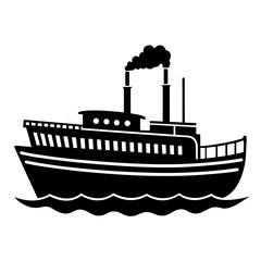 Obraz premium vector illustration of a ship