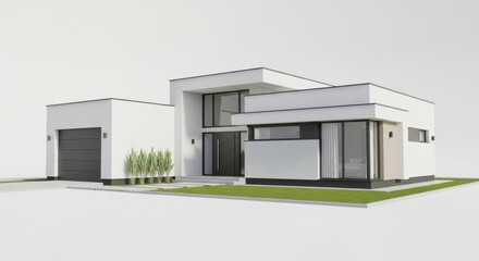 Modern house design illustration