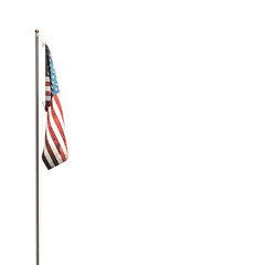American flag  isolated on white background