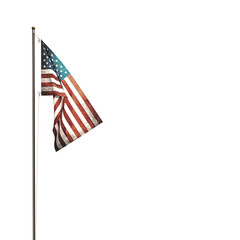 American flag  isolated on white background