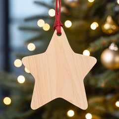wooden star ornament
