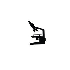 Silhouette of a microscope slide with a square cover slip on white background