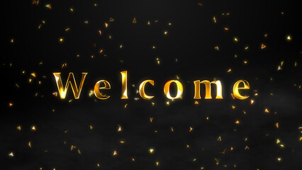 Welcome Gold Text Animation - Elegant & Glowing Greeting for Warm Introductions, Event Openings, Invitations & Celebrations | Premium