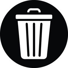 Trash Can Icon in Circle