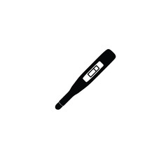 Silhouette of a pregnancy test stick with a rectangular window on white background