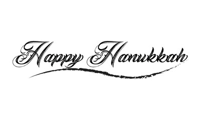 Happy Hanukkah typography design vector, Happy Hanukkah text 