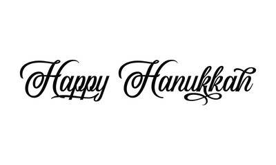Happy Hanukkah typography design vector, Happy Hanukkah text 