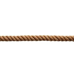 Realistic detailed close-up of a sturdy, twisted rope in a natural beige color, perfect for maritime or climbing themes..