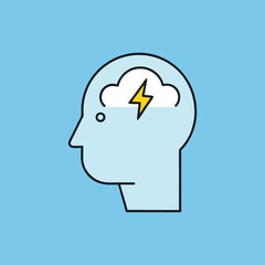 human head with speech bubble