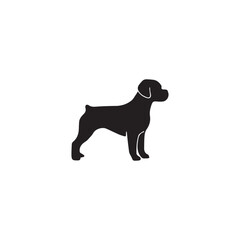 boxer dog silhouette