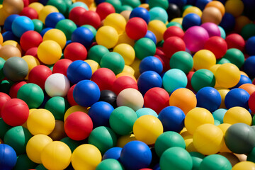 Colorful Plastic Balls in Ball Pit