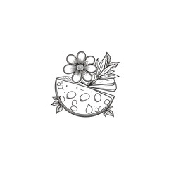 flower and cheese logo