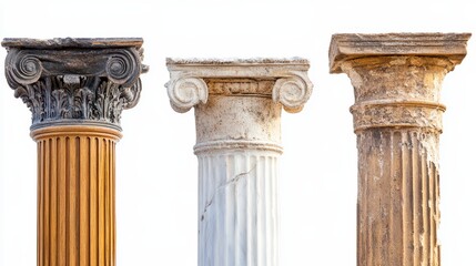 Ancient Columns Isolated. (1)