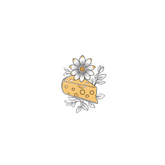 flower and cheese logo