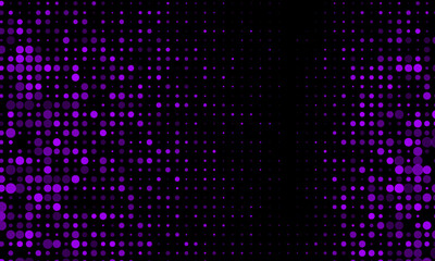 Purple Dot Bubbles isolated in black background.Dot bubbles on abstract background.