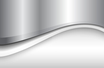 Silver gray abstract background 3D metallic wallpaper.
