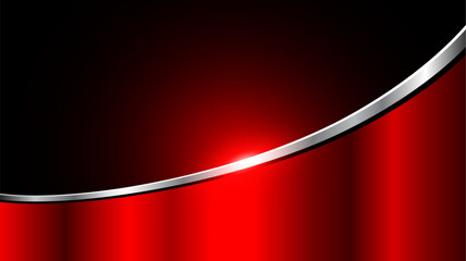 Red chrome metal background with shiny metallic waves.