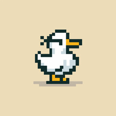 Obraz premium Pixel duck logo