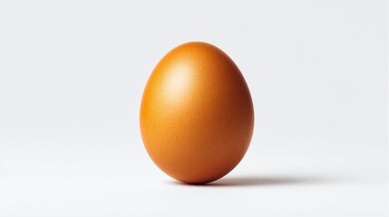 Isolated brown chicken egg on white backdrop fresh egg photography natural environment culinary concept
