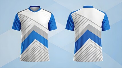 Sport Jersey Mockup Modern Design Template for Sublimation Printing