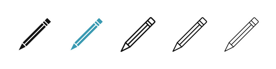 Pencil icon illustration vector symbol set