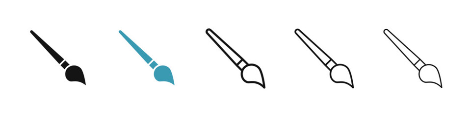 Paint brush icon illustration vector symbol set