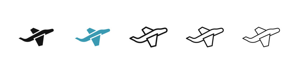 Plane icon illustration vector symbol set