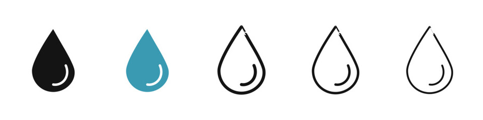 Water drop icon illustration vector symbol set