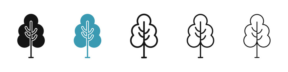 Tree free icon illustration vector symbol set