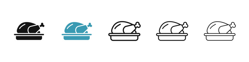 Turkey icon illustration vector symbol set