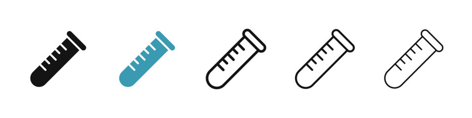 Test tube icon illustration vector symbol set