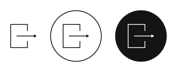 Sign out icon illustration vector symbol set