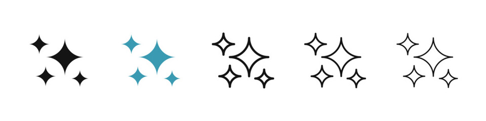 Sparkles icon illustration vector symbol set