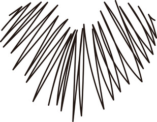 Flame Pattern Heart Doodle

