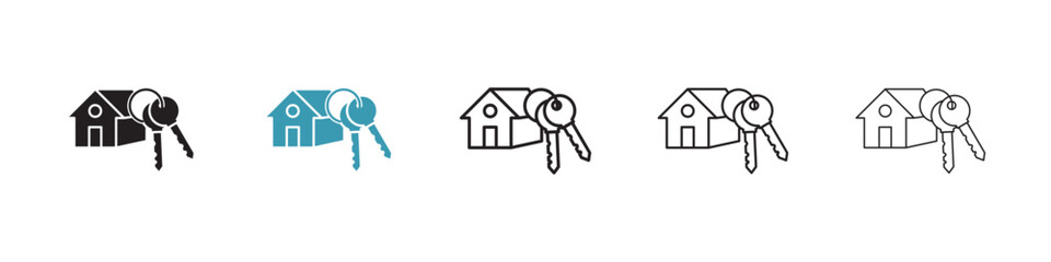 Selling or rent home icon illustration vector symbol set