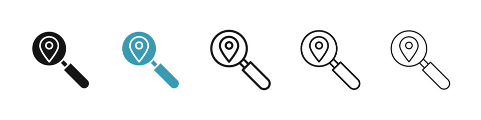 Search Location icon illustration vector symbol set