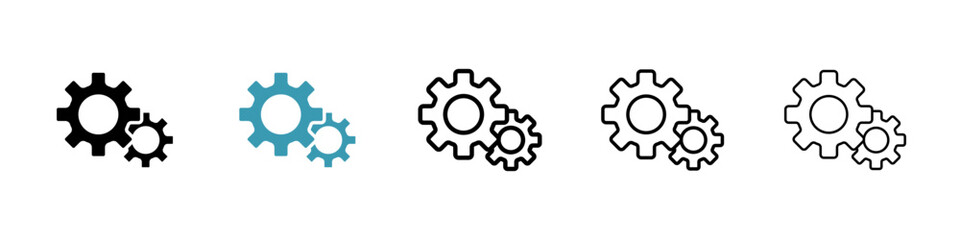 Settings icon illustration vector symbol set