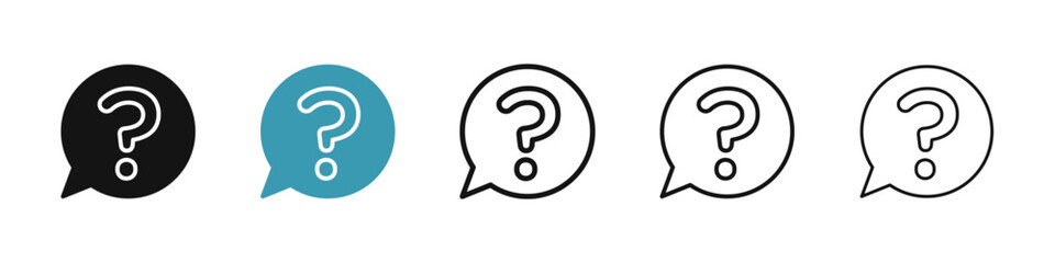 Question icon illustration vector symbol set