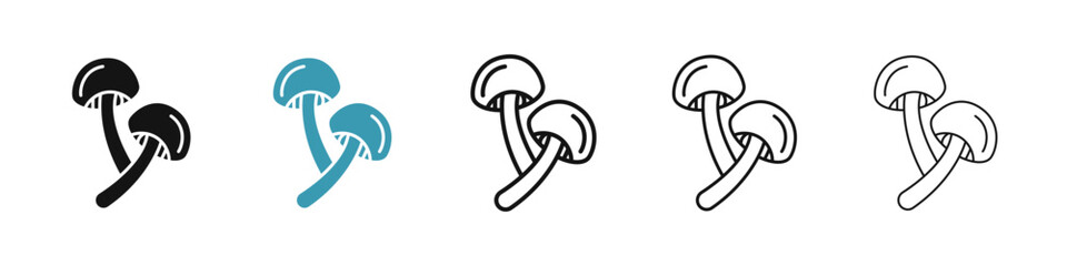 Mushroom icon illustration vector symbol set